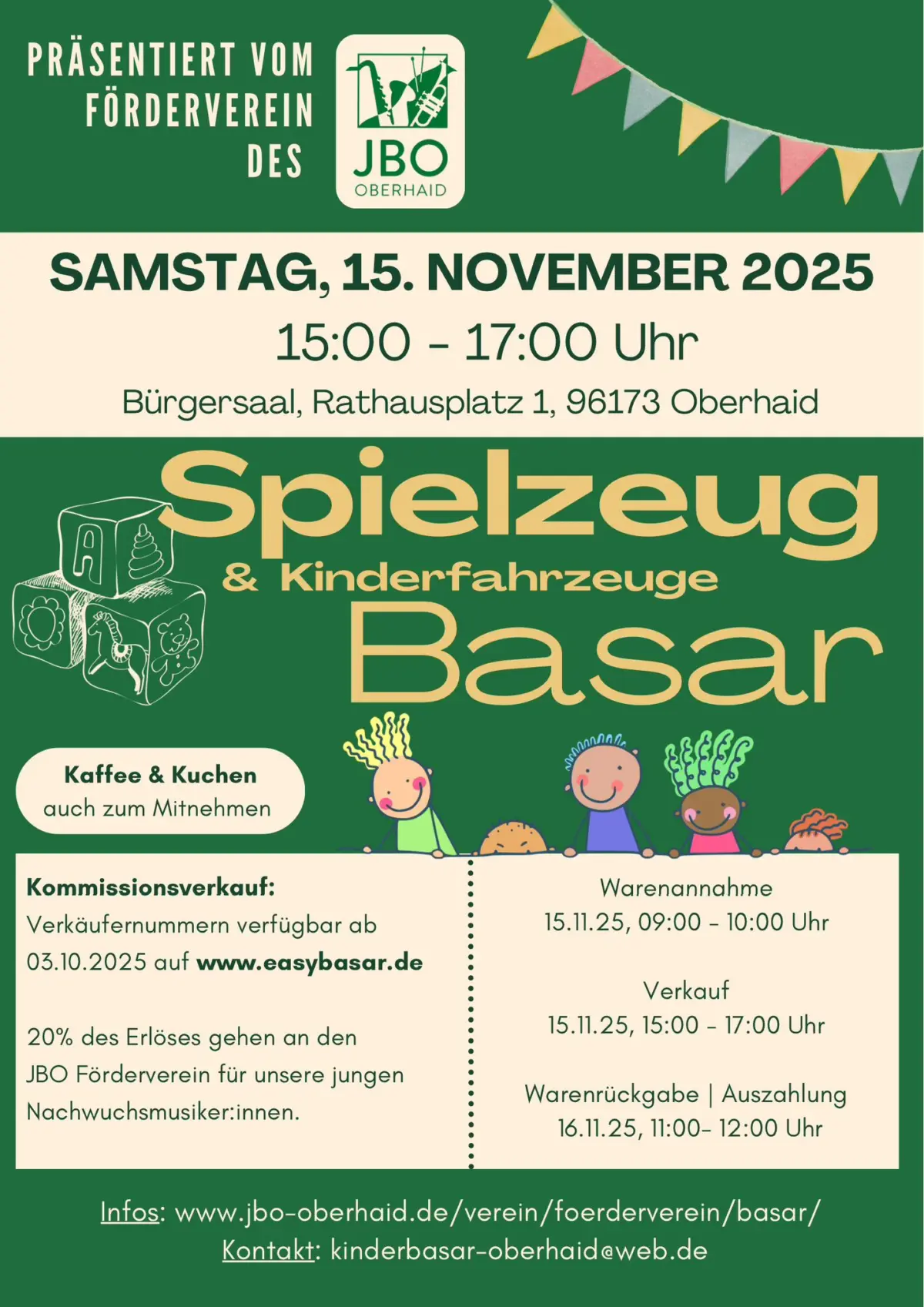 Plakat Spielzeug- und Kinderfahrzeuge-Basar 2025